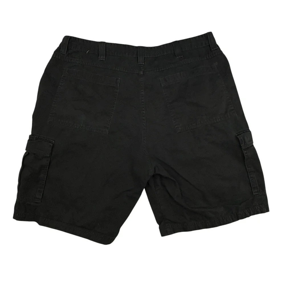 Wrangler Cargo Shorts Mens 40 Black Casual Outdoor Cotton Relaxed Fit